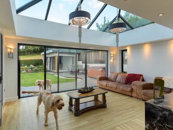 Dual Contemporary Extensions With Lantern Roofs