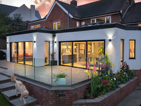 Dual Contemporary Extensions With Lantern Roofs