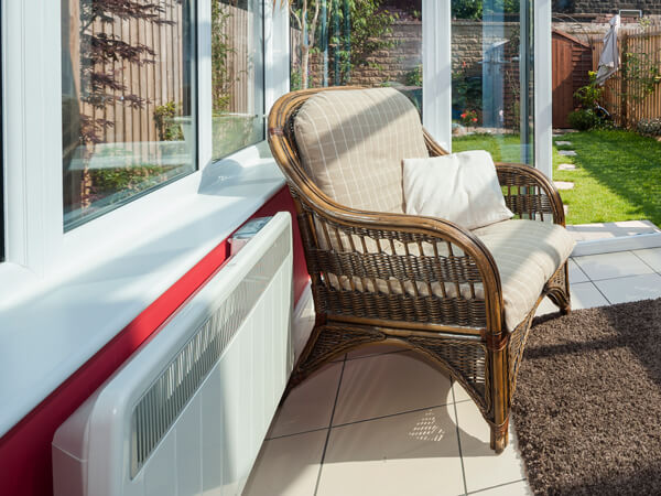 Electric Heater In A Conservatory