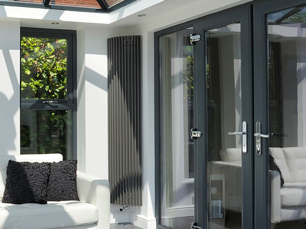 Modern Radiator In A Conservatory